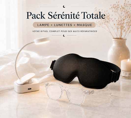 Pack Sérénité Totale ⭐ — Lampe + Lunettes + Masque