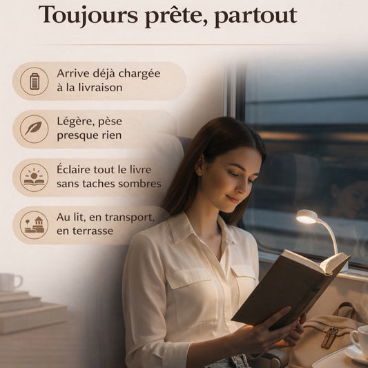 Détail clip lampe LED de lecture YourCare